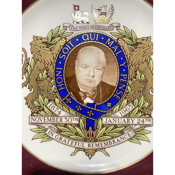 Spode The Churchill Bone China Commemorative Plate by Thomas Goode Commission - Picture 6 of 6